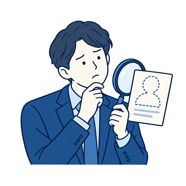 候補者を探して悩む担当者