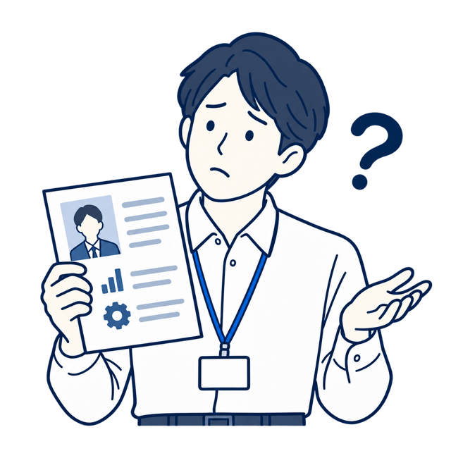 書類を見ても任せる仕事を判断できない担当者